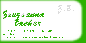 zsuzsanna bacher business card